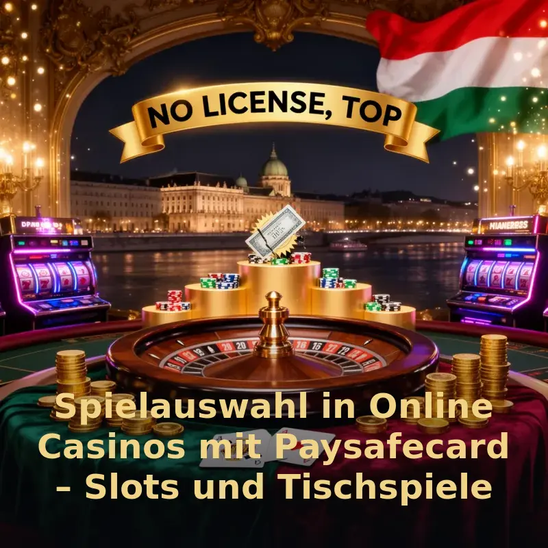 Spielauswahl in Online Casinos mit Paysafecard – Slots und Tischspiele
